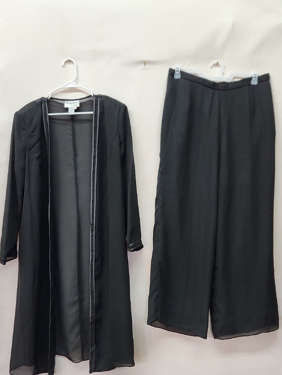 Misty Lane Pants - Women's Black Wide-Leg Palazzo Pants - Lightweight Satin Finish